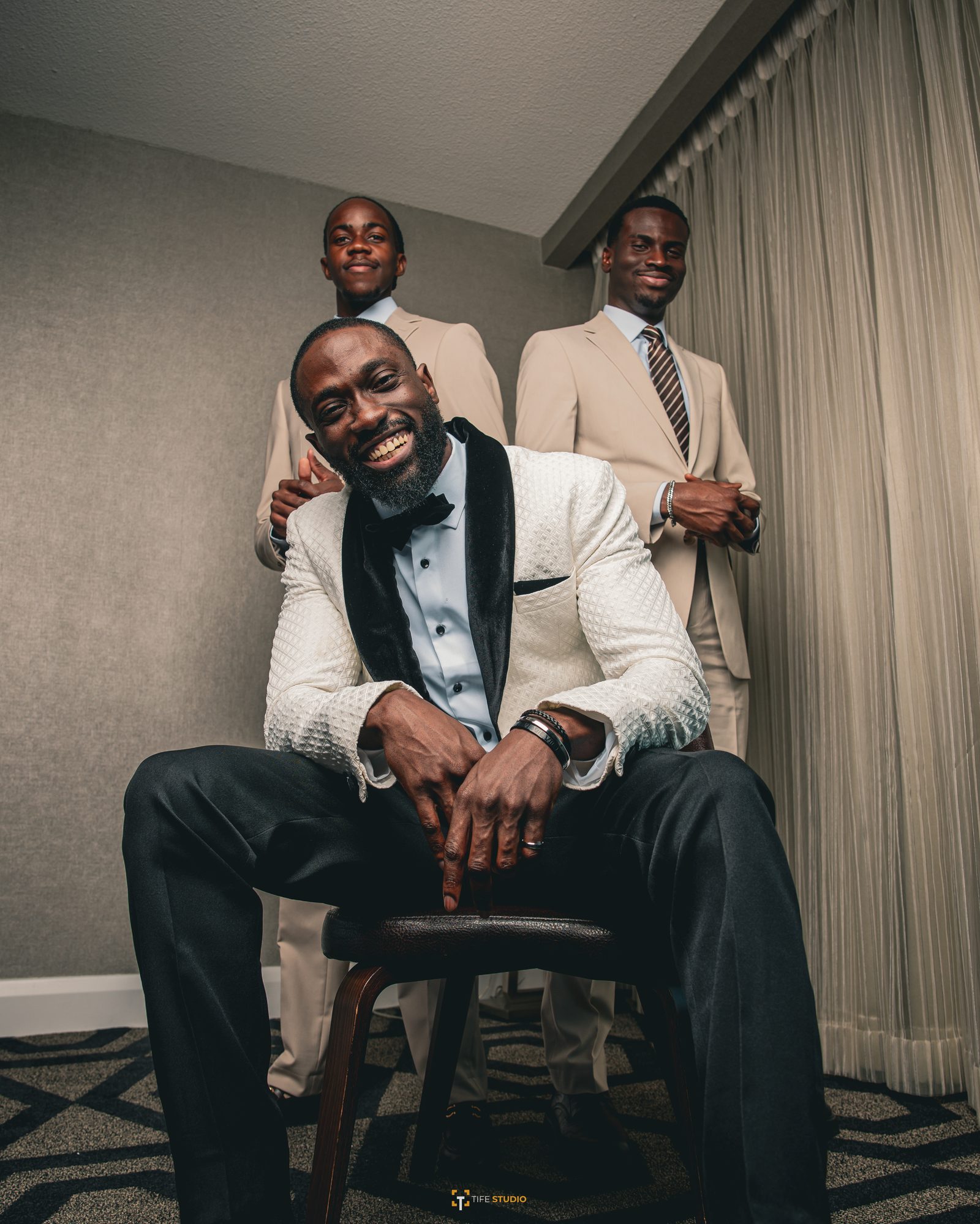 Groom with groomsmen